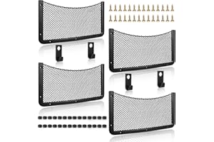 4 Pcs Storage Nets for Campervans, Elastic Trunk Storage Bag with Plastic Frame,Van Motorhome Caravan Boat Car Storage Soluti