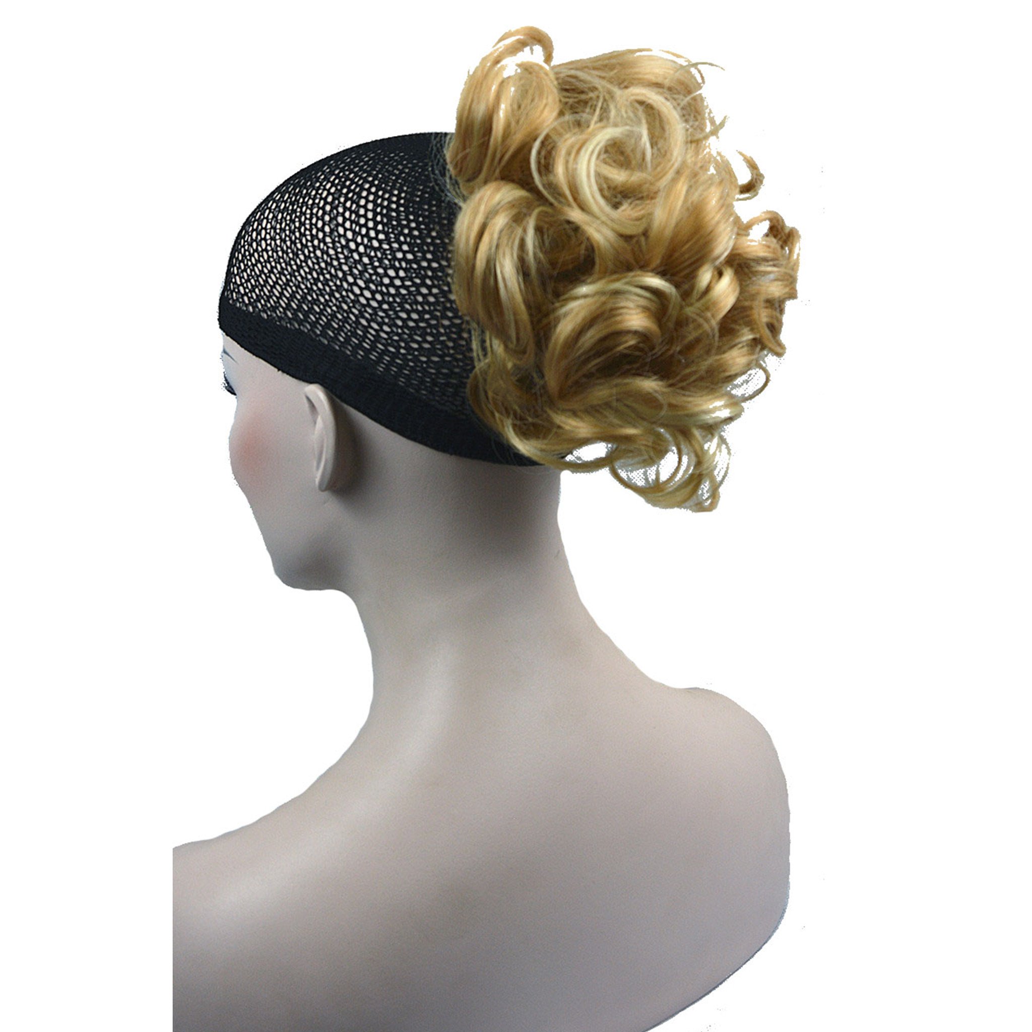 Lydell 6" Short Ponytail Hair Piece Wavy Claw Clip In/on Hairpiece Hair Extension (24H613 Blonde Highlight)