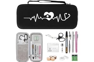 SMYV 17 pcs Stethoscope Case Kit, Nursing School Essentials Include Stethoscope Case, Medical Scissors, Pen Lights, Bandages, Ideal Gifts for Nurse Student