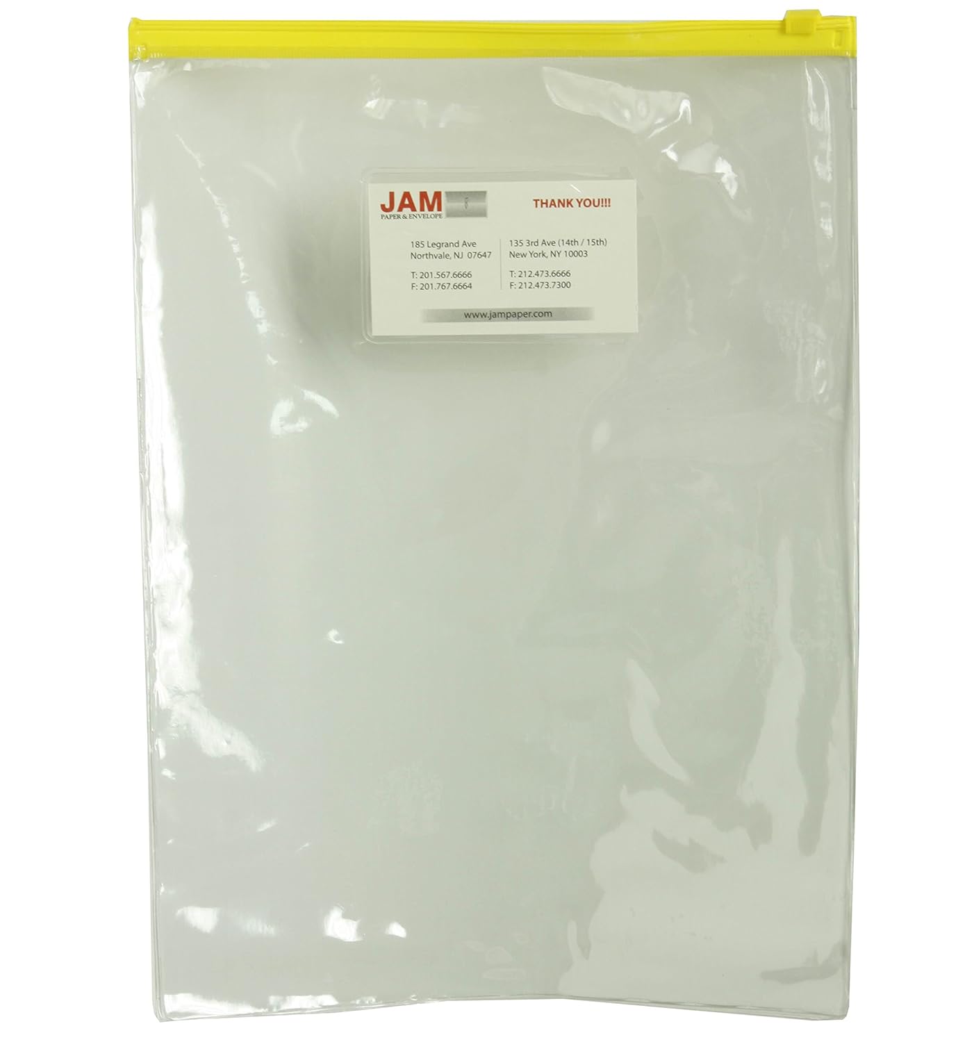 JAM Paper Plastic Poly Envelope with Zipper Closure