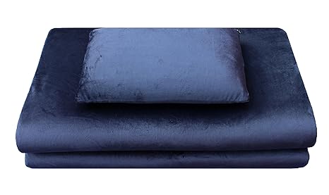 Luxus-Reiseset (Reisekissen, Reisebettmatratze) aus Visco-elastischem Airschaum (Memory-Foam), 2-teilig in blau, leichte mobi