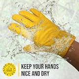 Bladez Thorn-Proof Gardening Gloves Large Leather Palm Top Sides view 5