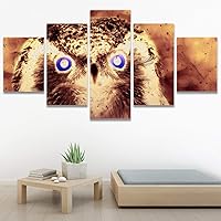 SIGNWIN 5 Panel Canvas Wall Art Modern Art Birds Bohemian Expressive Multicolor Photography Single for Home Decorations Ready to Hang - 60