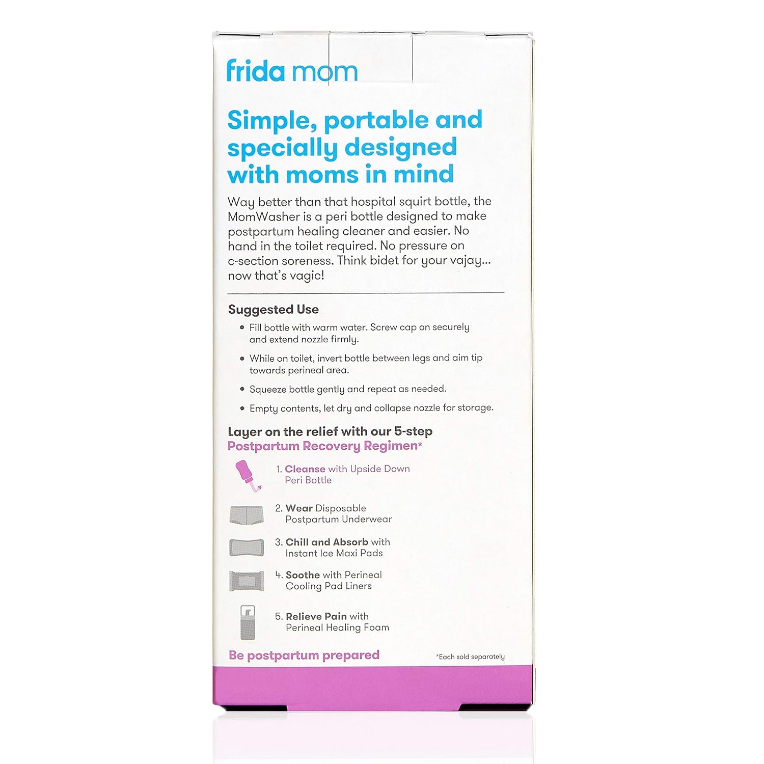 Frida Mom Upside Down Peri Bottle for Postpartum Care | The Original Fridababy MomWasher for Perineal Recovery and Cleansing After Birth : Baby