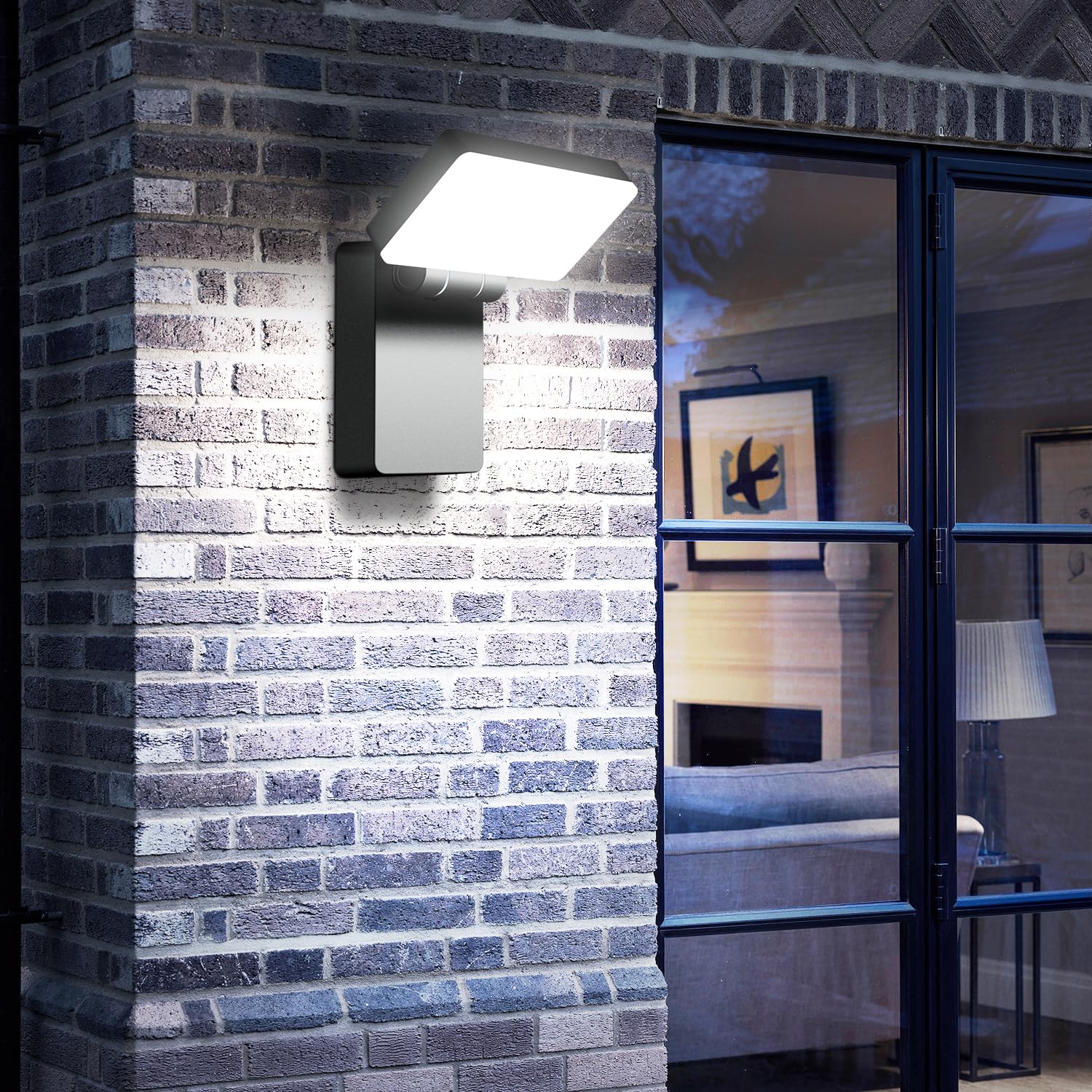 Photo 1 of BIRITALO 40W LED Wall Lights 4000LM Rotatable 360° Neighbor Friendly Porch Light 5000K Waterproof IP65 Outdoor Security Flood Lighting Switch Control for Garage Yard Backyard