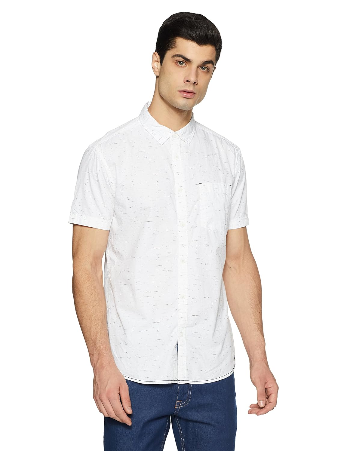 urban ranger by pantaloons men's printed slim fit polo