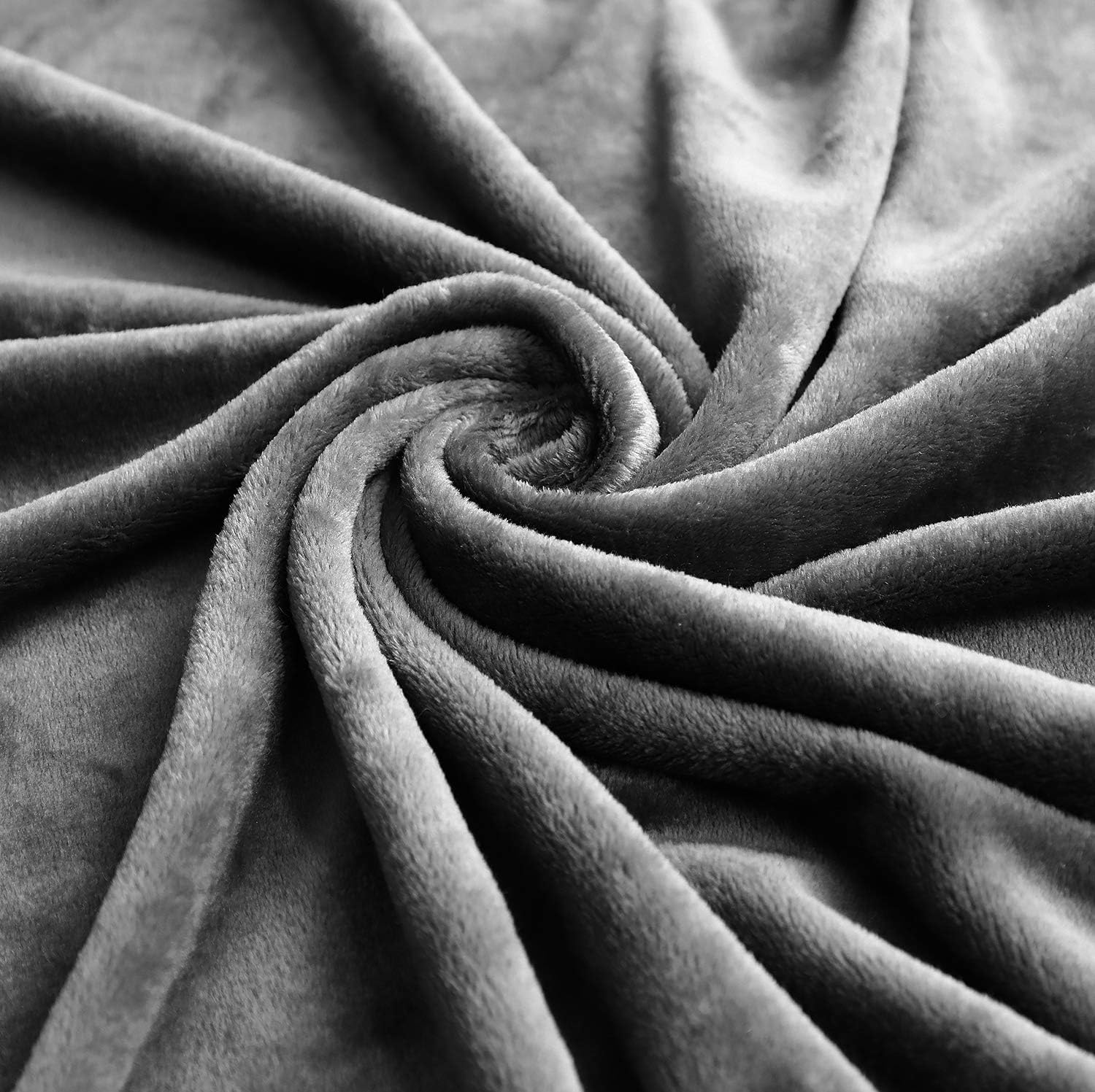 TASTHROW Large Flannel Fleece Throw Blanket, 50×70 Inch - Cozy Lightweight Thick Blanket - All Seasons Suitable for Women, Men and Kids (Grey): Kitchen & Dining