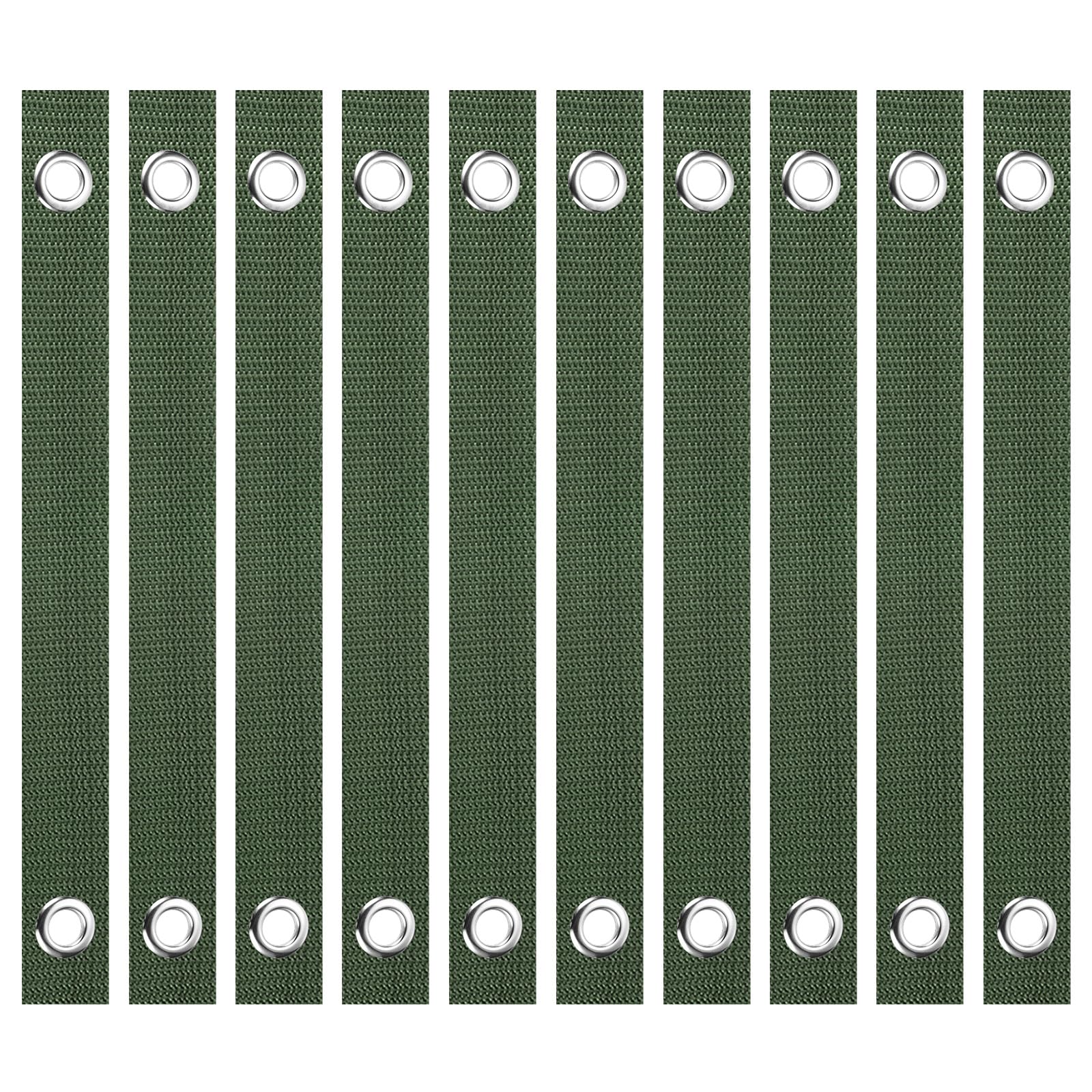 PATIKIL 16 Inch Tree Straps for Staking, 20 Pack Tree Support Stakes, Tree Straightening Ties with Grommets for Newly Planted Straight, Olive Green