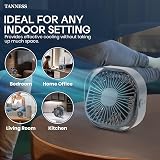 TANNESS Desk Fan USB 360° Rotation Small Quiet 3 Speed Grey view 6