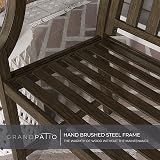 Grand patio Outdoor Bench Dark Brown Aluminum Steel Frame 300kg view 8