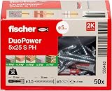fischer DuoPower 5 x 25 S PH Universal Plug with Screws 50/50 LD view 2
