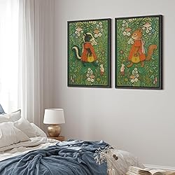 MUDECOR Framed Canvas Print Wall Art Set Whimsical