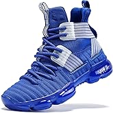 VITUOFLY Kids Basketball Shoes Boys Air Cushion Sneakers Girls Mid Top School Hoops Shoes Non-Slip Outdoor Sports Running Gym Comfortable Durable Little Kid/Big Kid