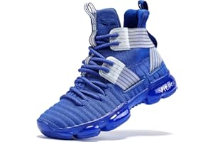 VITUOFLY Kids Basketball Shoes Boys Air Cushion Sneakers Girls Mid Top School Hoops Shoes Non-Slip Outdoor Sports Running Gym Comfortable Durable Little Kid/Big Kid