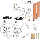 Wearable Hands-Free Electric Breast Pump – Double Portable Pump, 3 Modes 12 Levels, Quiet Rechargeable Breastfeeding Pump, LED Display, 24mm & Multiple Flange Sizes (2 Count)