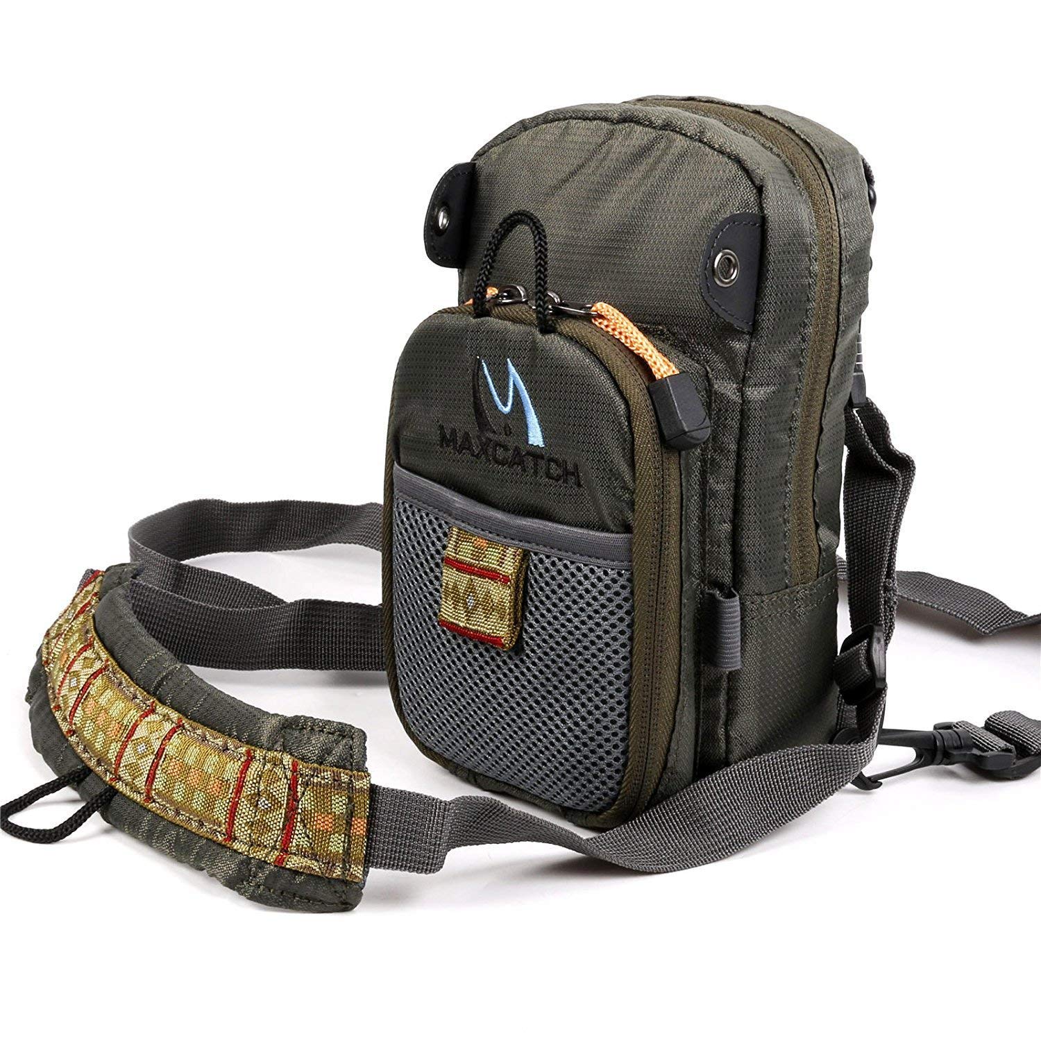 MAXIMUMCATCH Fly Fishing Chest Pack Lightweight Chest Bag (V-Combo Chest Pack)