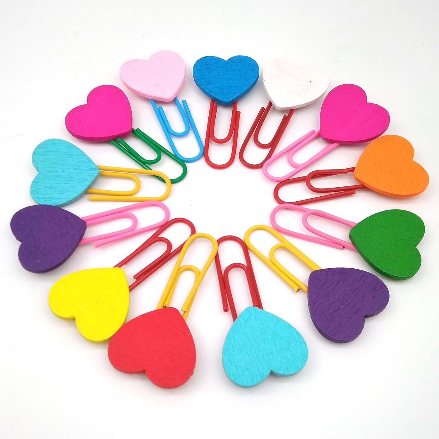 LNKA 100 Pieces Colored Paper Clips 33mm Assorted Colors