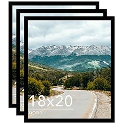 QOTIB Wood 18x20 Picture Frame Black for Wall