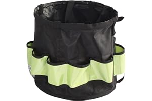 TheXceptional Tool Toter Bucket | Multi-Use Bucket Organizer With 10 Pockets & Stand-Up Design | Catch-All Tote with Carry Handle | By Vertex Products | Model EX60