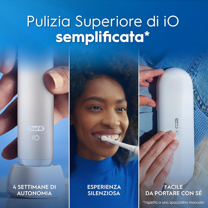 iO 2 Spazzolino Elettrico, 1 Testina di Ricambio, Custodia, Rosa