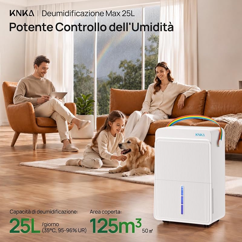 Deumidificatore 25L/giorno Dehumidifier Tre Modalità di Funzionamento