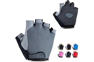 WULI Cycling Gloves Half Finger Men's and Women's Fitness Gloves for Cycling, Breathability, Anti Slip Yoga Equipment, Anti cocooning, Wrist Protection Thickened Palm