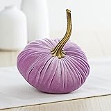 Lavender Small Velvet Pumpkin, Handmade Home