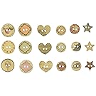 Romance Novel Wood Buttons .75" To 1" 18/Pkg-