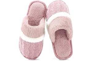 GOEWY Cozy Slippers for Women Indoor and Outdoor Fuzzy House Shoes with Memory Foam Anti-Skid Sole Gifts for Women Mom Ladies