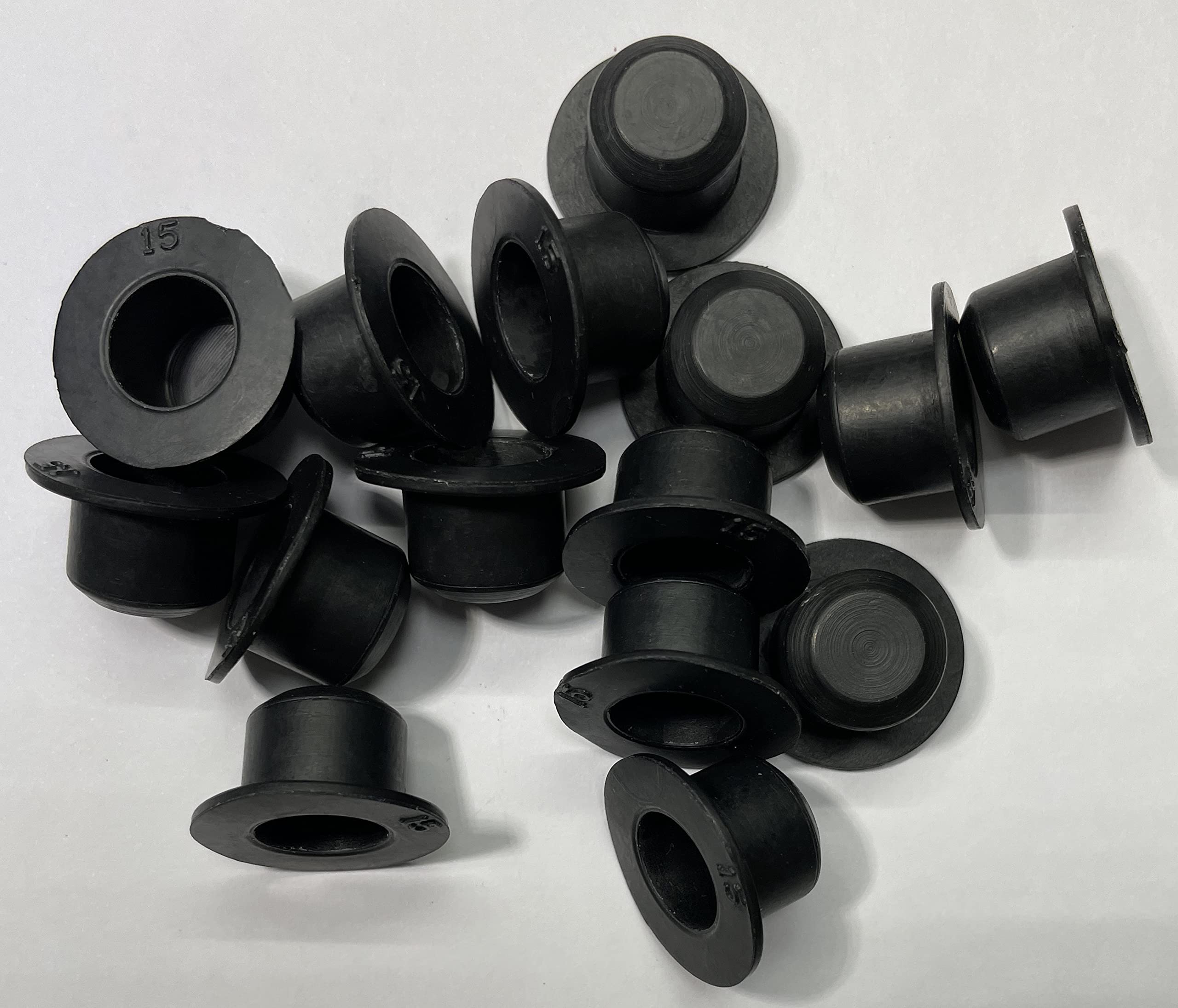 Protection Force Flanged Tapered insert Cap and Plug For 6-7mm 15/64"-17/64" ID Hole Of Tube Bottle Openning (Pack of 25) Reusable Rubber