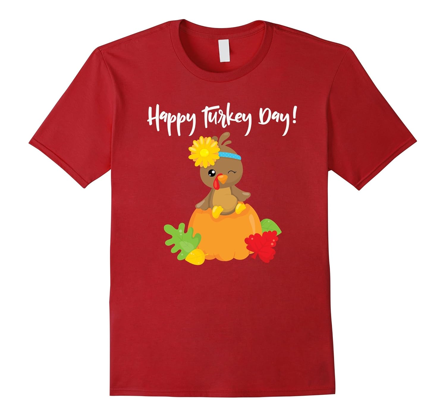 Thanksgiving Fall Autumn T-Shirt Happy Turkey Day Tee Shirt-ANZ