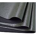 Wento Thick Faux Leather Fabric Soft Skin Grain PU Leather for Furniture Cover Reupholster Sofa Chairs Cushions Vinyl Upholstery (1 Yard, Dark Green)