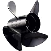 Turning Point Propellers 21431730 Hustler 4-Blade Aluminum Propeller for 40-150 HP Engines with 4.25" Gearcase - 13.25" x 17", Right Hand Prop LE1/LE2-1317-4 , Black , 2X-Large