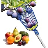 ELNDUXG Fruit Picker Upgraded Round Claws Reduce Fruit Damage (65inch) | Fruit Picker Pole With Basket Adjustable Length For Cherry Lemon Pear Mango Trees and More Lightweight Durable