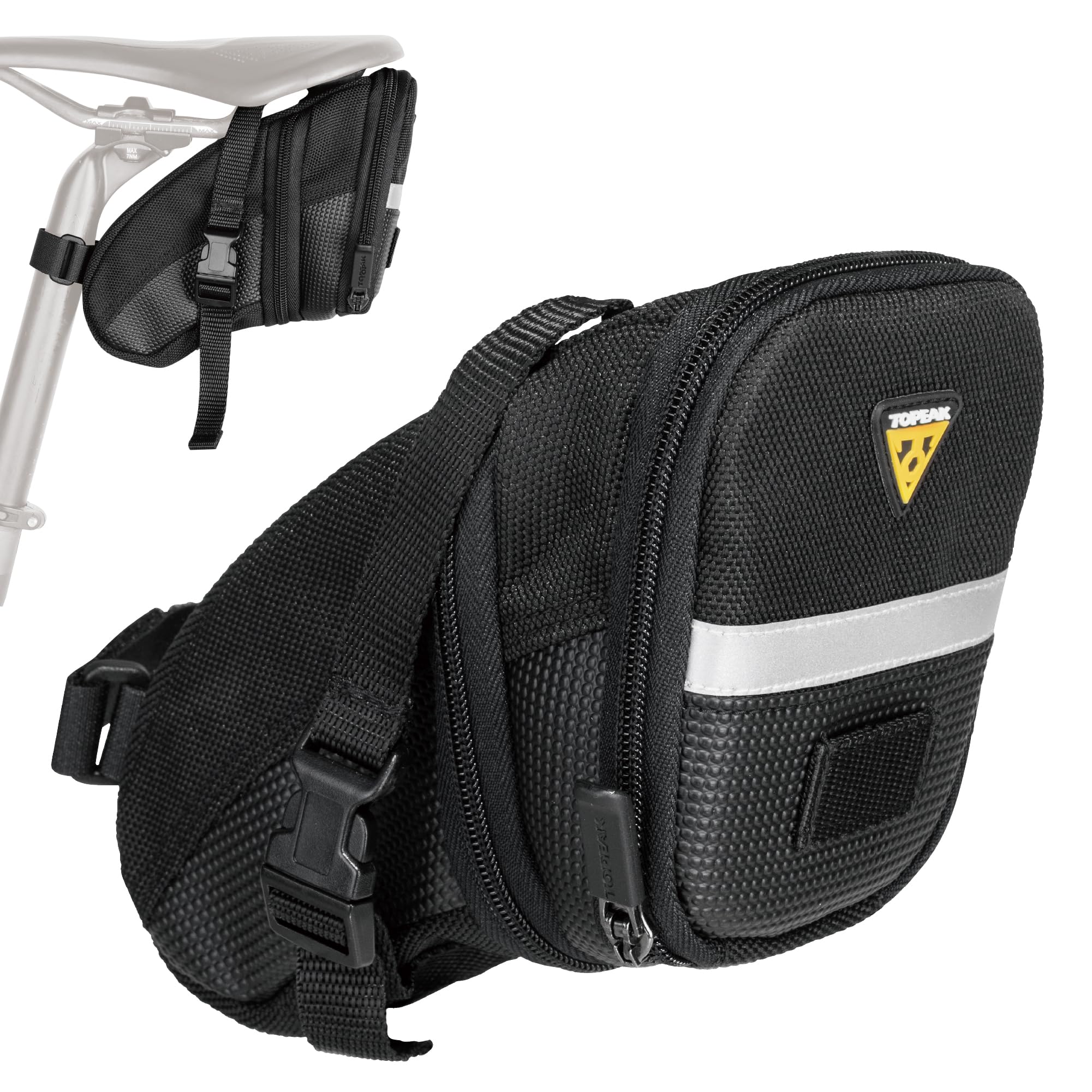 Topeak Aero Wedge Pack Saddle Bag, Strap Fit, Medium, Black