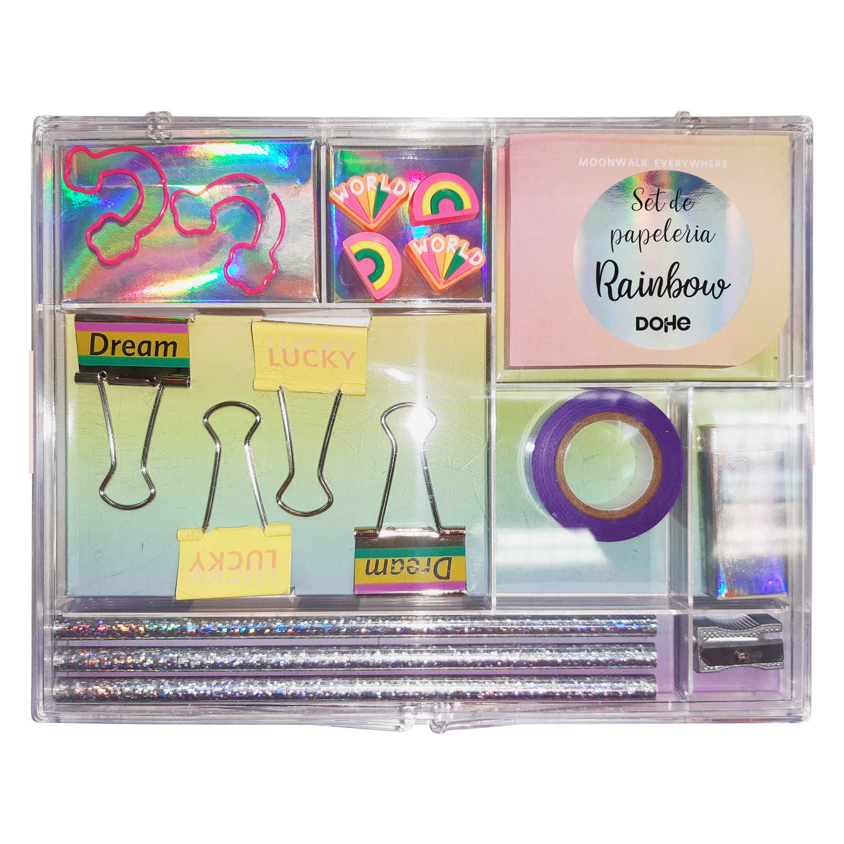 17 Piece Rainbow Stationery Set