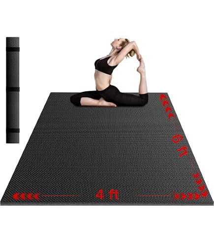 Amazon.com : Stepwaver Extra Large Exercise Mat, 6'x4' (6mm) Thick