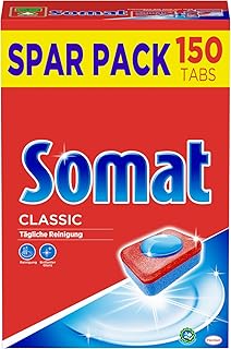 Somat Classic, Spülmaschinen-Tabs, Sparpack, 150 Tabs für die tägliche Reinigung von Besteck und Geschirr