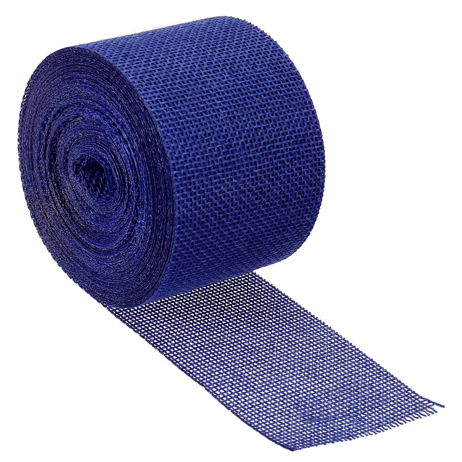 PATIKIL 2 Inch Wide 11 Yards Burlap Fabric Ribbon, Jute Crafts Roll Wrapping for Party Home DIY Wrapping Decoration Blue