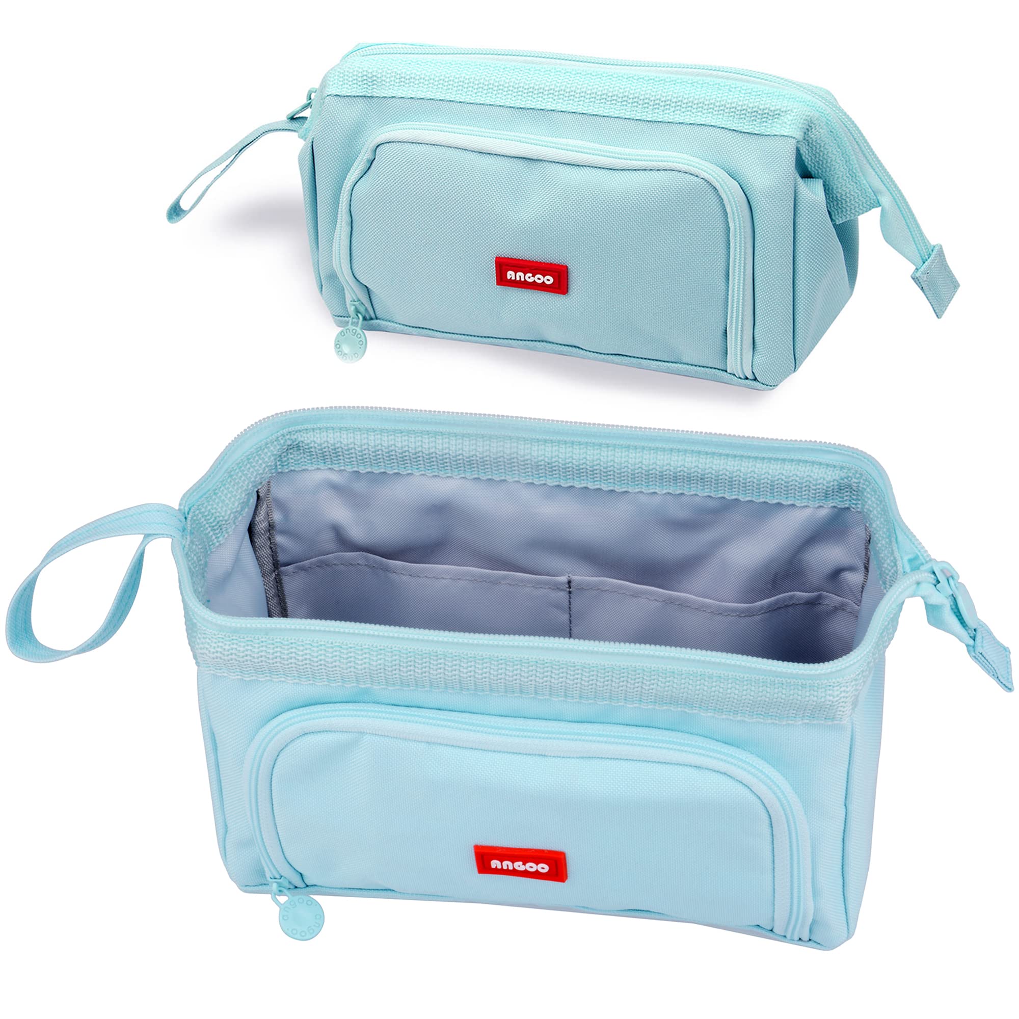 Large Pencil Case Big Capacity Pencil Bag Portable Pencil Case School Supplies Suitable for Middle High School College Students Girls Boys Teen Storage Organizer Gift (Navy)