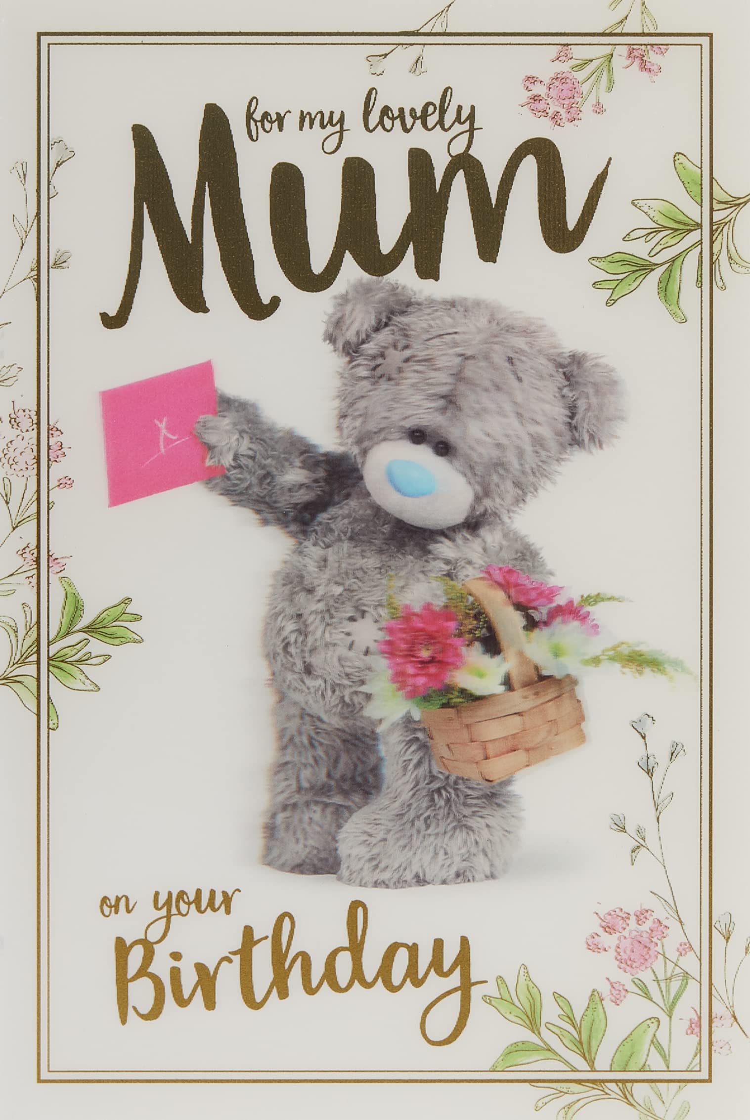 Me to You Lovely Mum 3D Birthday Card,Mixed,Size:6x9,ALM93040