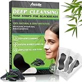 AAROVIBE Blackhead Remover Strips, Deep Cleansing Pore Strips, Instantly Unclogs Pores &amp; Controls Oil, Charcoal Nose Strips for Men &amp; Women, Suitable for All Skin Types (10 Counts)