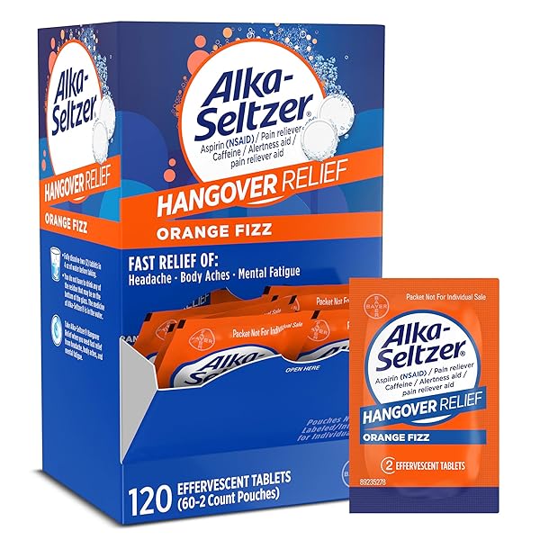 ALKA-SELTZER HANGOVER RELIEF TABLETS, FAST RELIEF STARTS IN...