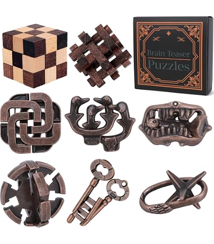 Amazon.com: CUDNY 7 Pieces Unlock Interlock Brain Teaser Games