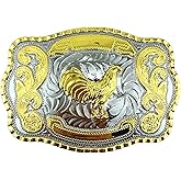 WMG Western Belt Buckles for men women - Rooster Belt Buckle - Rodeo Cowboy Belt Buckle - Fits Up to 2 Inch Belts