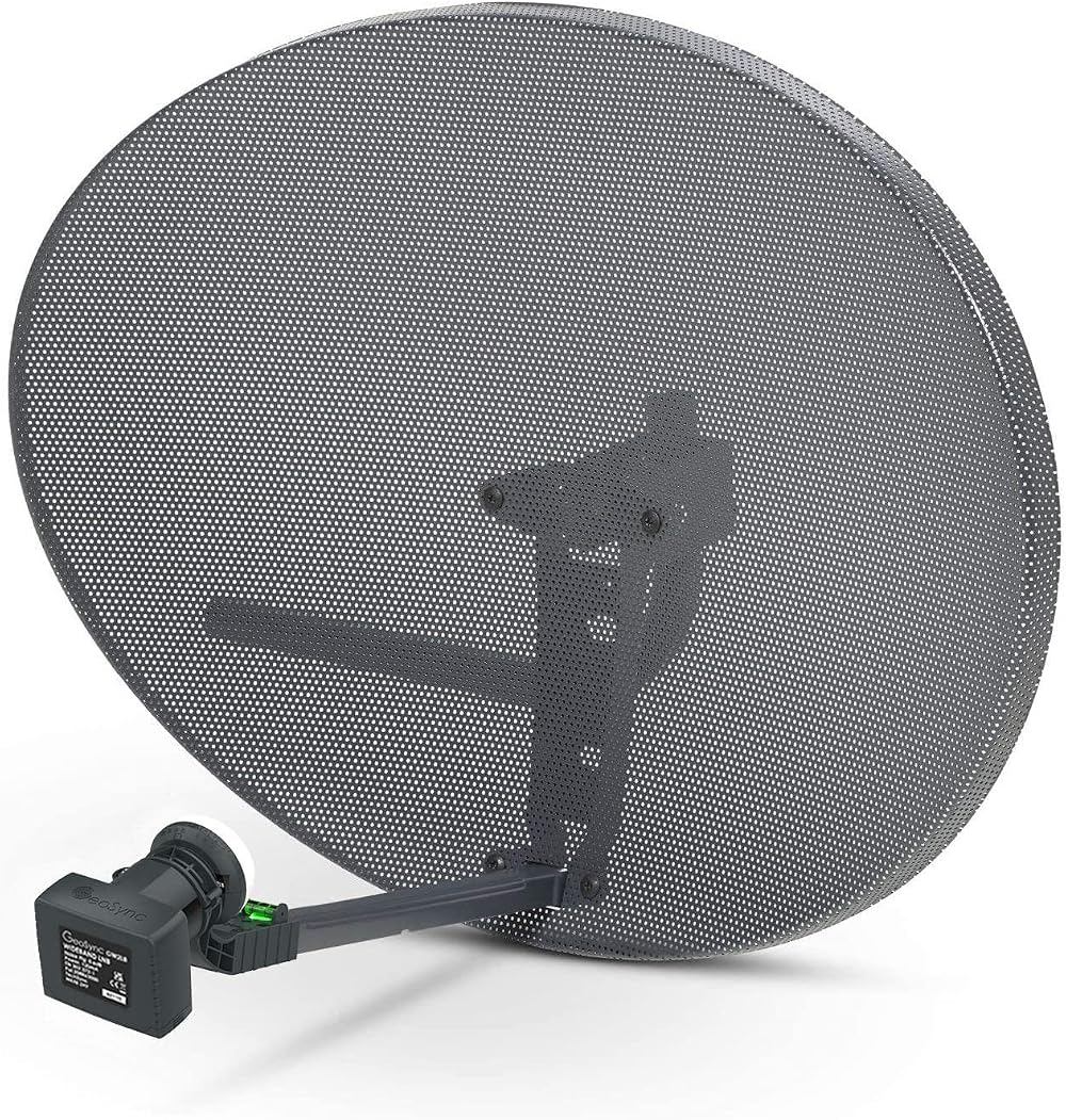 Viewi SSL Zone 2 Satellite Dish 80x60cm Wideband LNB Sky Q HD FreeSat Hotbird
