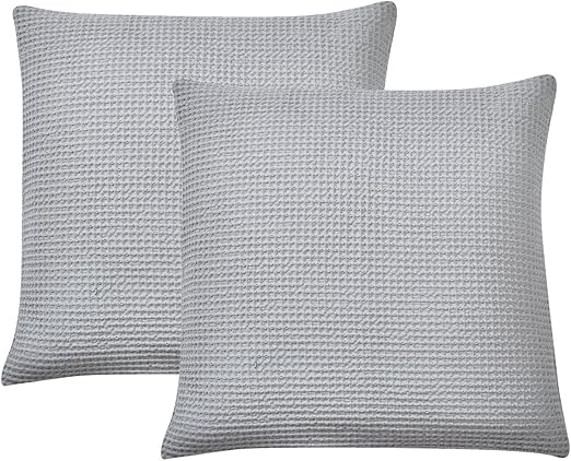 Amazon Com Phf Cotton Waffle Euro Sham Home Decorations Texture