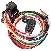 Flex-A-Lite Compact Adjustable Electric Fan Controller and Relay Kit with Thread-in Temperature Probe, Fan Controller (33095), Car Parts, Black