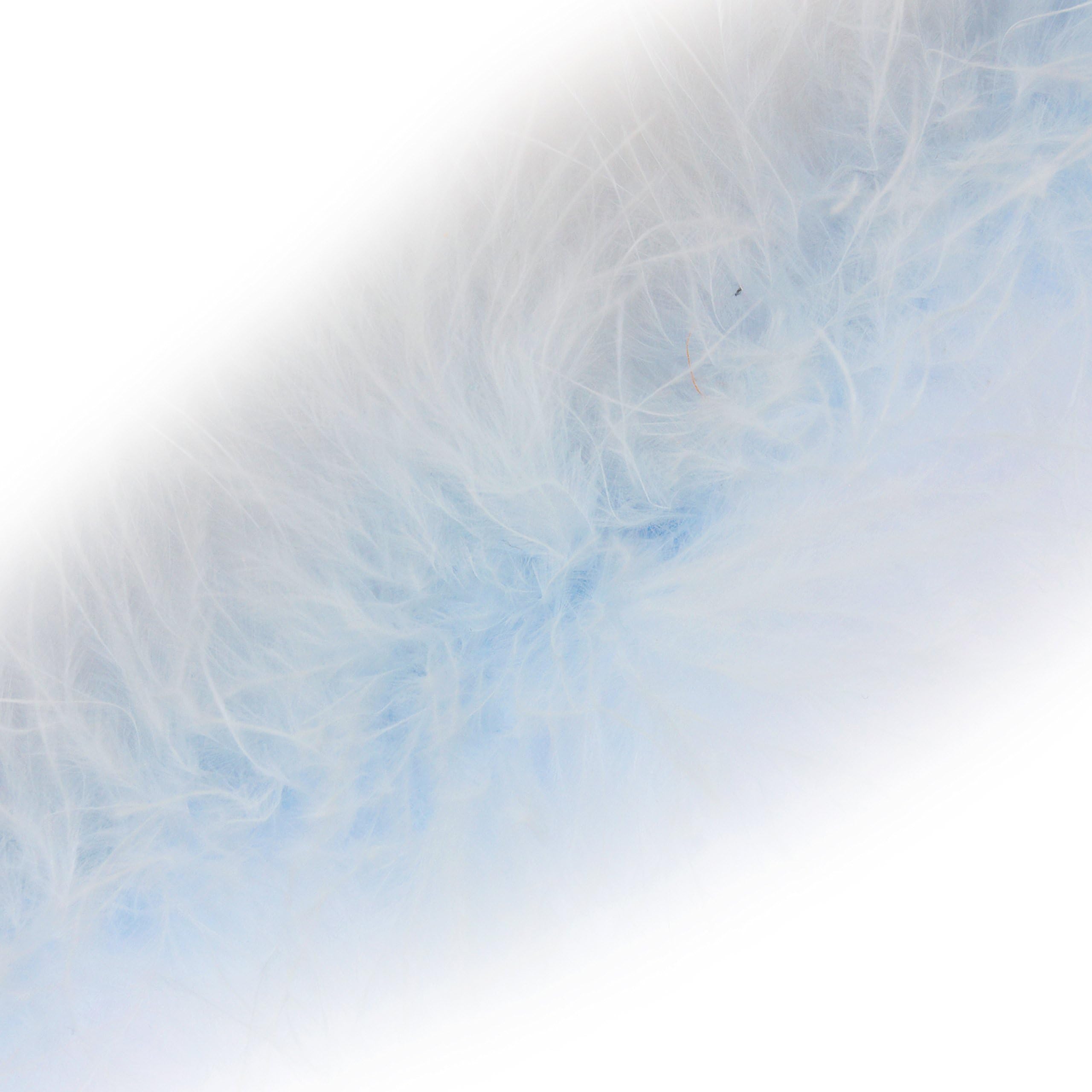 1 Metre - Marabou Swansdown Feather Trim Soft & Fluffy Craft - Choose Colour (Baby Blue)