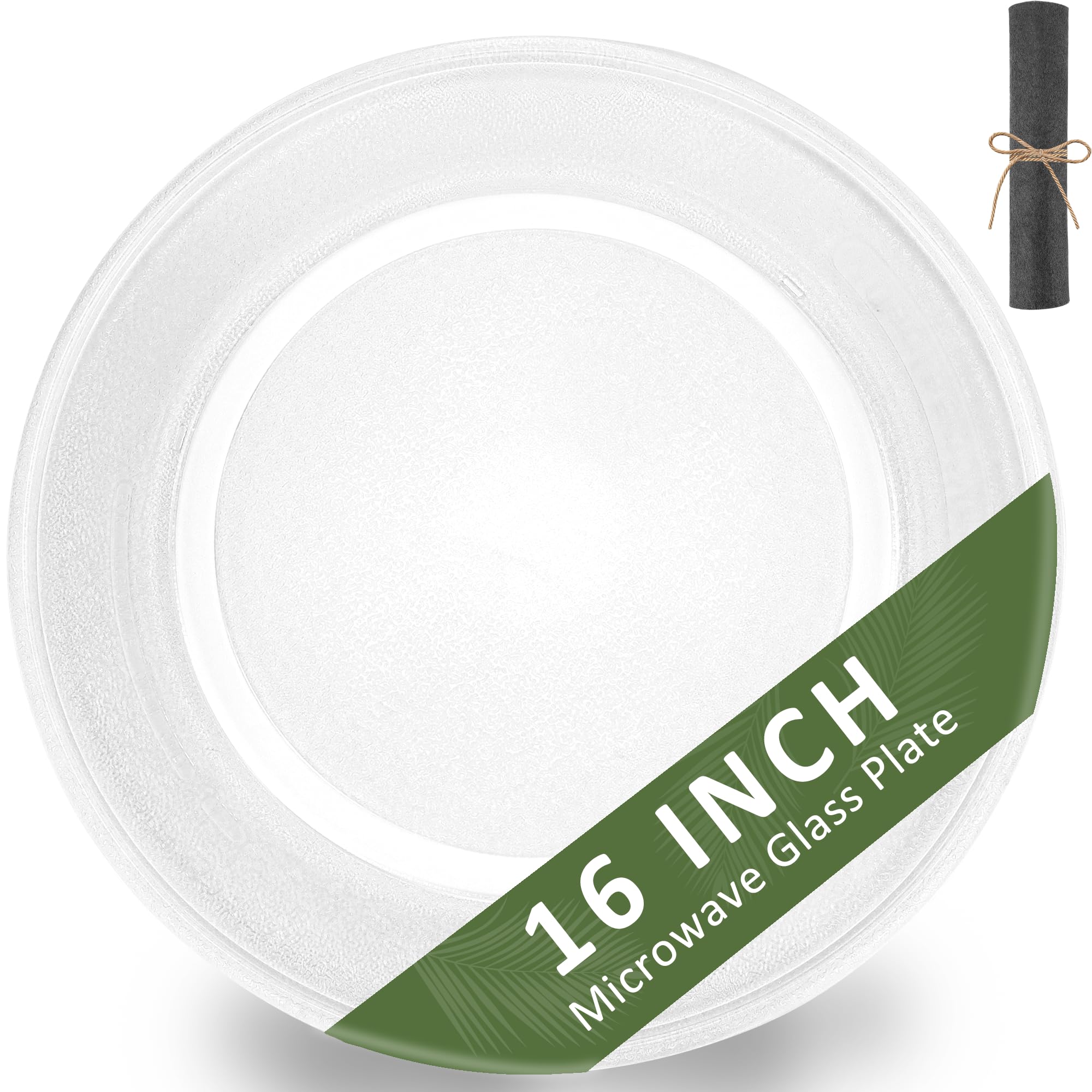 Photo 1 of 16 inch Microwave Glass Plate WB49X10189 Glass Turntable Plate Compatible with G.E Microwave Replace WB27X43590 WB49X10166 AP4345996 JES2051DN2WW JES2051DN1BB PEB2060DM1CC by Fetechmate